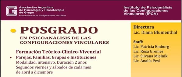 Postgrado en Psicoanálisis de las Configuraciones Vinculares